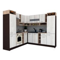 Bucatarie de Colt COSSY NEW ST. 230-250, Wenge / Decor K010